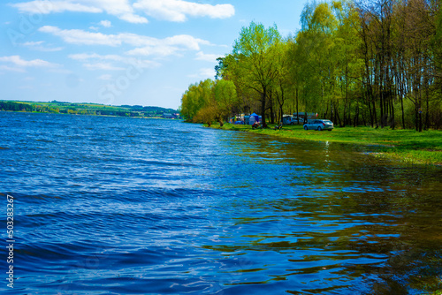 Brzeg jeziora Chańcza