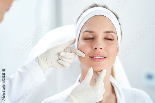 A scene of medical cosmetology treatments botox injection.