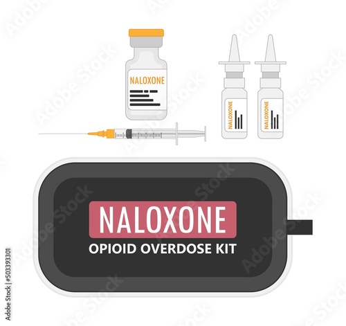 Naloxone used to block the effects of opioids medication Oxycodone Morphine to save life in emergency case healthcare