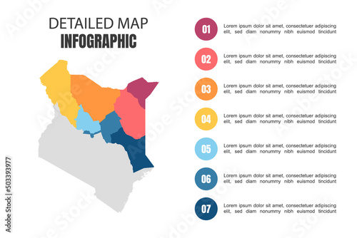 Modern Detailed Map Infographic of Kenya