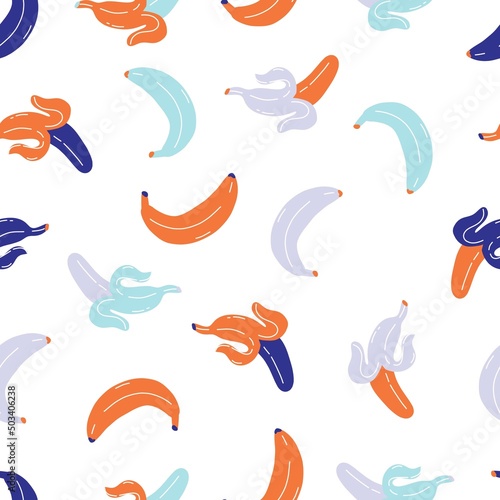 Seamless pattern with colorful banana