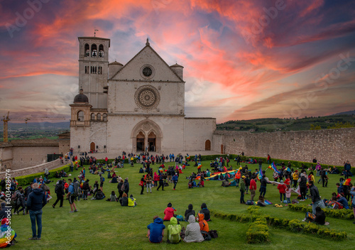 Park of the basilica of Assisi