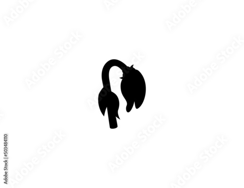 Wilted Flower isolated realistic vector icon. Dead flower illustration icon