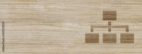 sitemap icon isolated on special wood banner background