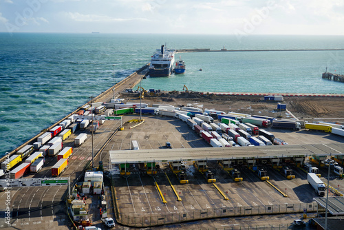 View over a port in Dover 