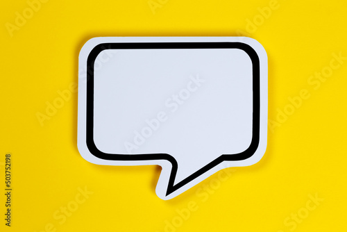 Speech bubble with copyspace copy space communication concept talking