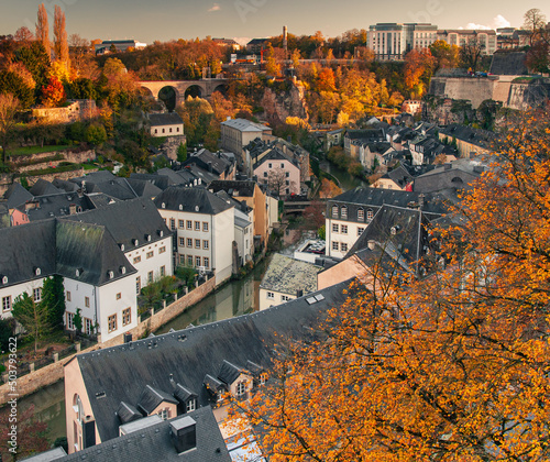 Panoramic view on the old town of Luxembourg