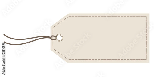 tag Horizontal set Angled Hangtag Seam Beige With String And Shadowimage jpg price tag Paper Label Isolated On White Background. Ready for your message. 