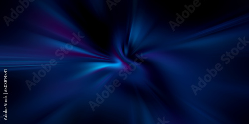 Abstract blue tone of high speed moving light 