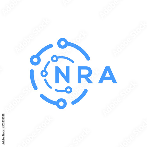 NRA technology letter logo design on white background. NRA creative initials technology letter logo concept. NRA technology letter design. 