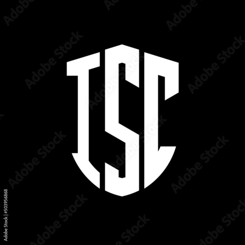 ISC letter logo design. ISC modern letter logo with black background. ISC creative letter logo. simple and modern letter logo. vector logo modern alphabet font overlap style. Initial letters ISC 