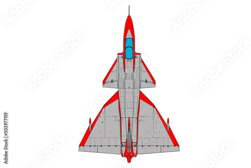 Avión de combate con ala delta y planos canard JA 37