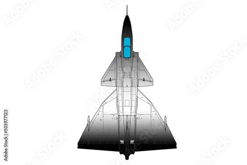 Avión de combate con ala delta y planos canard JA 37