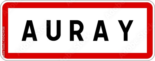 Panneau entrée ville agglomération Auray / Town entrance sign Auray