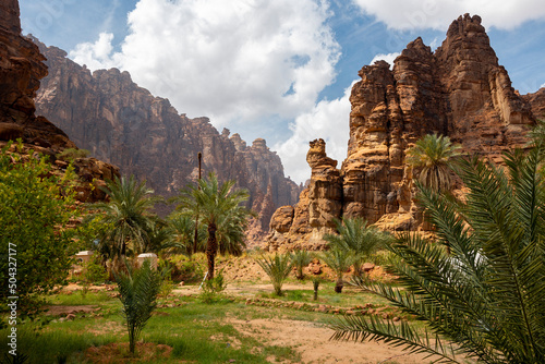 Wadi Al Disah valley views in Tabuk region of western Saudi Arabia