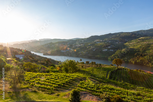 Douro Valley river in the Baião region in Portugal