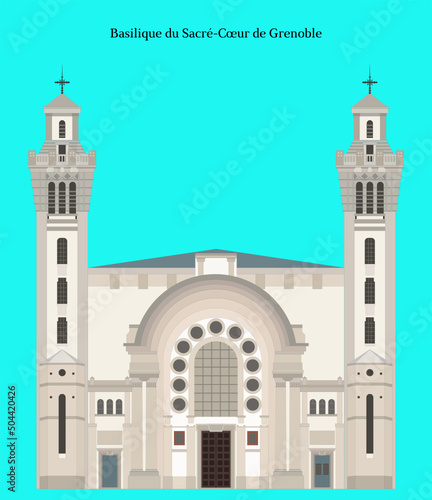 Basilique du Sacré-Cœur de Grenoble, France Basilica of the Sacred Heart in Grenoble