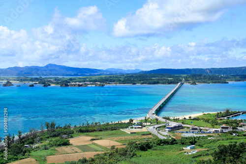 沖縄夏の古宇利大橋