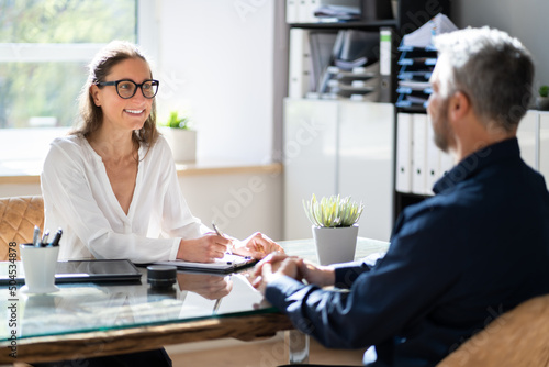 Job Interview With Employment Consultant Woman