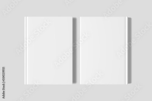 Realistic two hard cover book mockup blank 