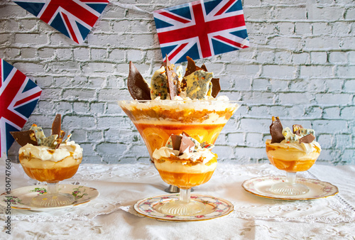 Queen Elizabeth II Platinum Jubilee Pudding /trifle vintage tea party street celebrations 