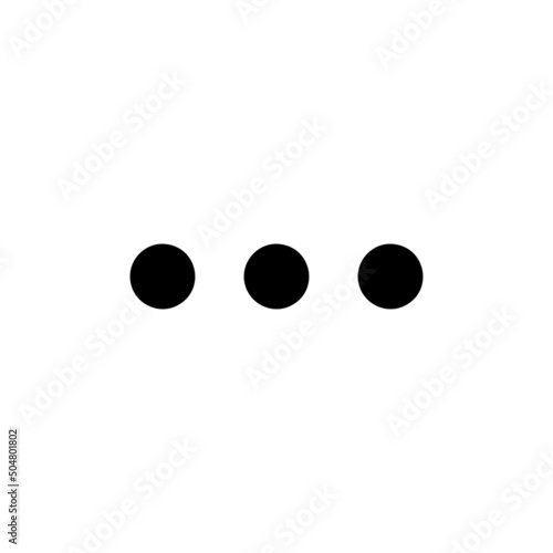 Triple dots icon vector. Three dots as a symbol of menu interface or more options. 3 ellipses sign. Vector EPS 10