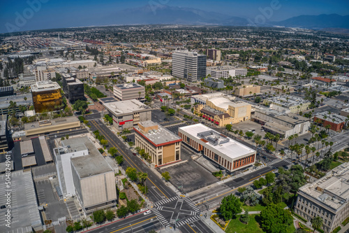 Aerial View of the Skyline of San Bernardino, California