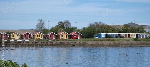 Bunte Bootshäuschen auf Bornholm