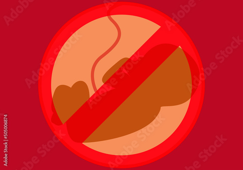 Icono de infertilidad con bebe tachado. 