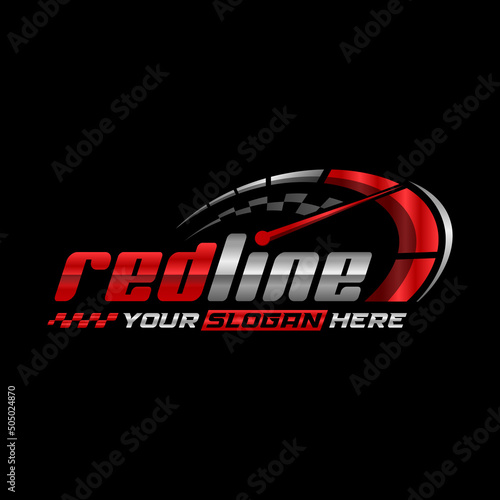 Redline logotype, design symbol. Automotive car logo.