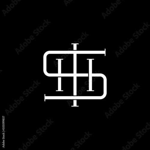 SHI Monogram Letter Logo Design