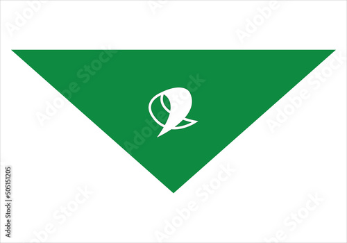 Pañuelo verde con el símbolo del aborto legal y seguro. Interrupción legal del embarazo