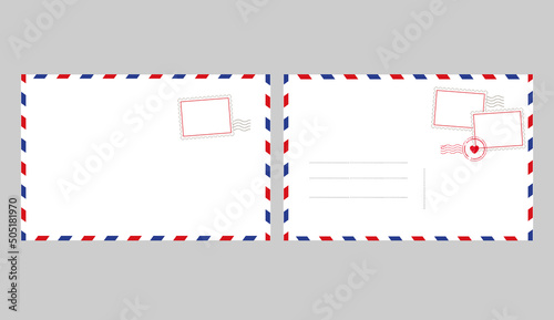 envelope with stamp airmail