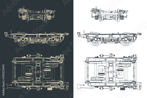 Railway bogie blueprints