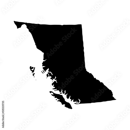 British Columbia Map Vector Illustration