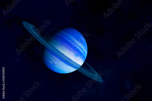 Planet Saturn in unusual colors. Elements of this image furnished by NASA