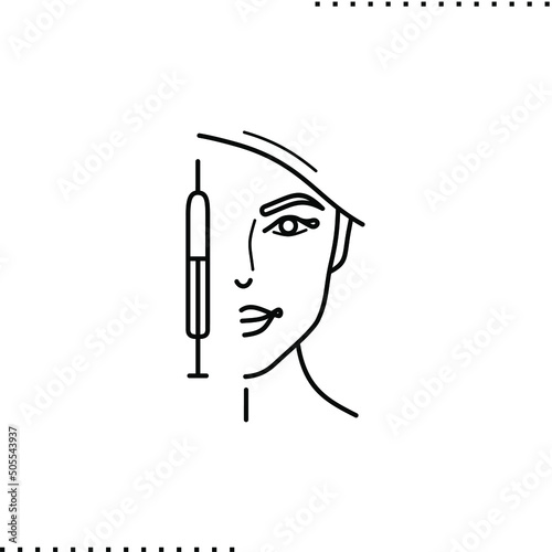 botox, beauty injections vector isolated on white