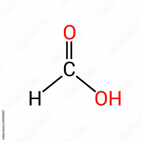 chemical structure of Formic acid (CH2O2)