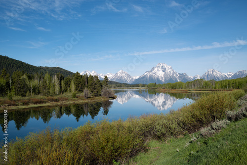 Tetons over Snake River in Grand Teton National Park, Wyoming