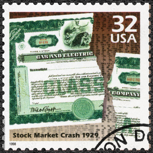 USA - 1998: shows Stock Market Crash 1929, Black Thursday, series Celebrate the Century, 1920s, 1998