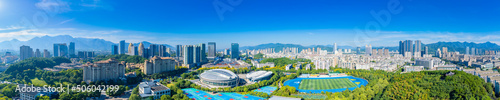 Urban environment of Tonglu County Gymnasium, Zhejiang province, China