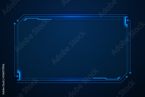 Sci fi futuristic user interface, HUD template frame design, Technology abstract background 