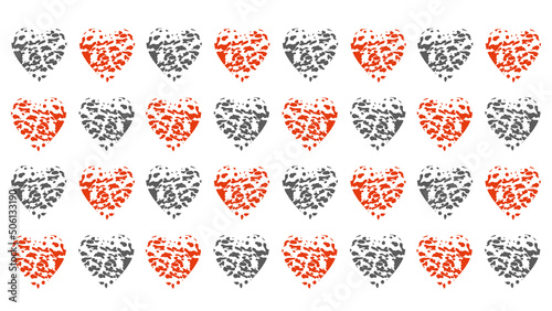 artistic hearts - a beautiful pattern