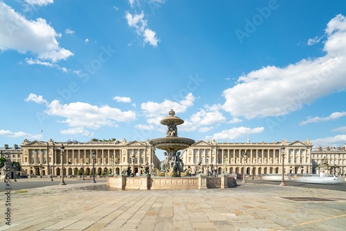 Fountains of the Concorde and Luxor Obelisk at place de la Concorde, paris, France