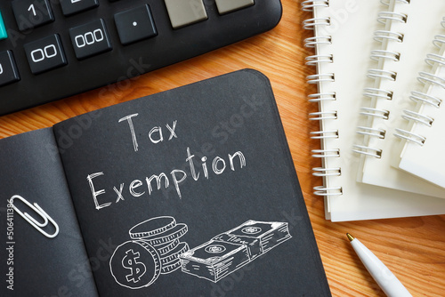 Tax Exemption is shown using the text