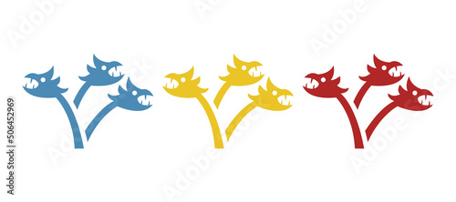 Hydra icon on a white background, vector illustration