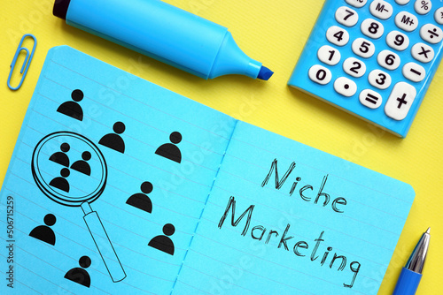 Niche marketing is shown using the text