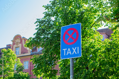 Road sign in Germany, taxi rank