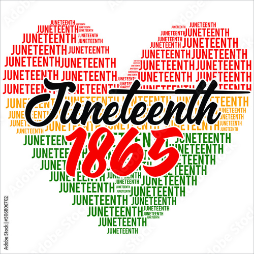 Juneteenth 1865, Happy Juneteenth Independence Day shirt print template typography design for vector file.