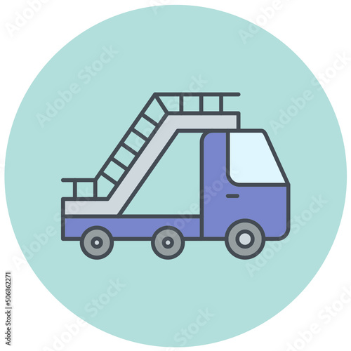 Ladder Truck Icon Design